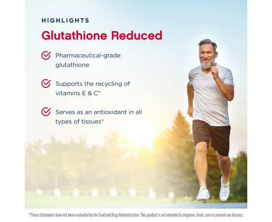 كبسولات جلوتاثيون المخفضة بتركيز 500 ميللي جرام من جارو فورميولاز  x 60 