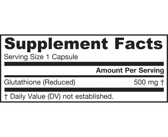 كبسولات جلوتاثيون المخفضة بتركيز 500 ميللي جرام من جارو فورميولاز  x 60 
