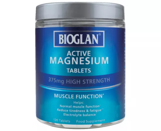  مكمل أكتيف ماغنيسيوم الغذائي بتركيز 375 ميللي جرام من بيوجلان 120's