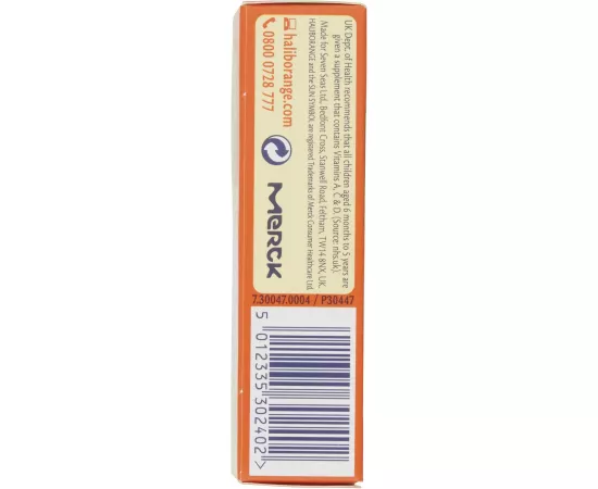  أقراص فيتاميات الكالسيوم والحديد المضغية المتعددة بنكهة البرتقال للأطفال من هاليبورانج 30'S