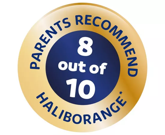 سيرب أوميجا-3 DHA لتعزيز صحة الدماغ للأطفال بنكهة البرتقال من هاليبورانج 300 مللي