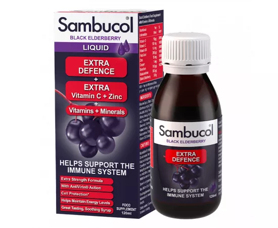 سيرب الدفاع الشامل بنكهة البيلسان الأسود من سامبوكول 120 مللي