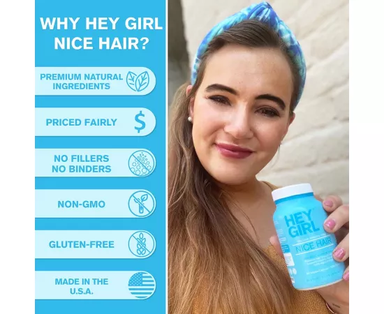 كبسولات نايس هير نيوتريشن النباتية من هاي جيرل  60