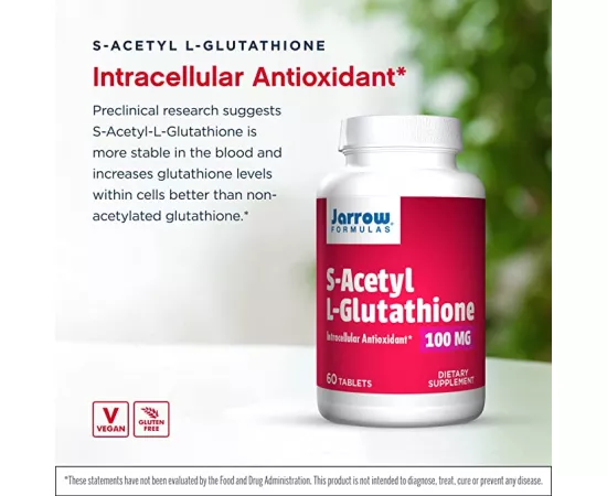 تابلت جلوتاثيون-إل-أسيتيل-إس بتركيز 100 ميللي جرام من جارو فورميولاز x 60 