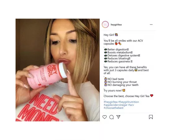 كبسولات خل التفاح النباتية من هاي جيرل نيوترشن  120's