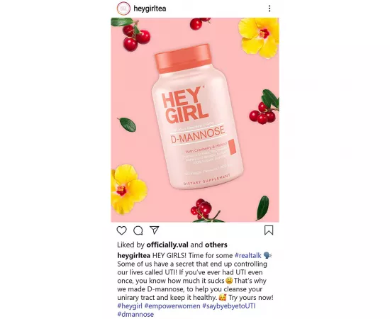 كبسولات المانوز دي النباتية بنكهة التوت البري من هاي جيرل نيوترشن 60's