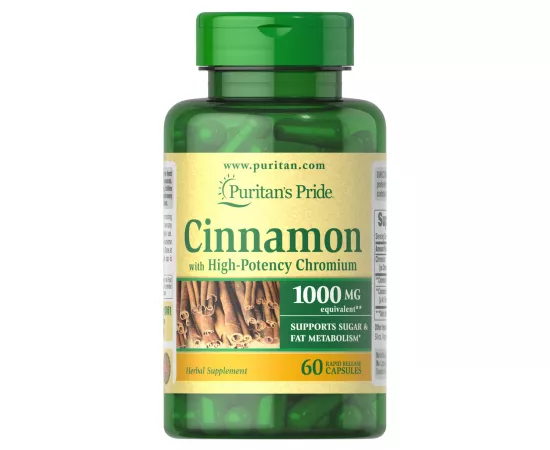 كبسولات مركب القرفة عالي الفعالية مع الكروميوم من بوريتانز برايد 60 