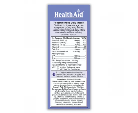 سائل الأوميجا للأطفال من هيلث آيد  200 مللي