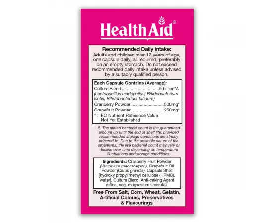 HealthAid Cranprobio (Cranberry Probiotic 5 Billion) 30 Capsules