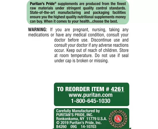 Puritan's Pride Zinc Picolinate 25 mg Caplets 100's