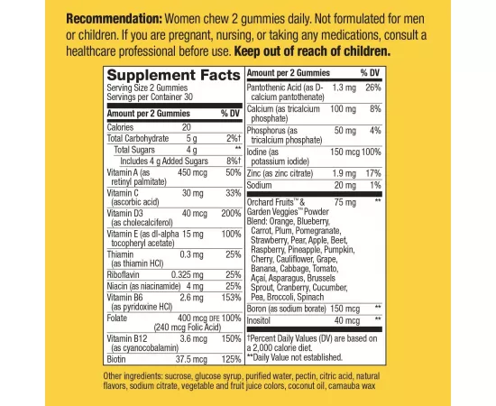  جاميز الفيتامينات المتعددة للنساء من ناتشرز واي ألايف 60