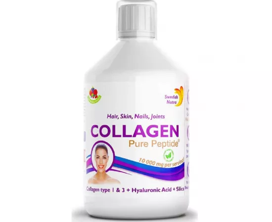سائل كولاجين (بتركيز 10000 مللي جرام) بيبتيدات السمك النقية من سويديش نوترا 500 مللي 
