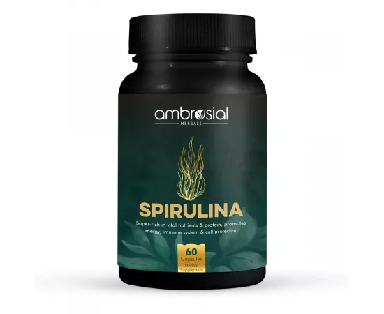  كبسولات السبيرولينا بتركيز 500 مللي جرام من أمبروسيال 1 علبة