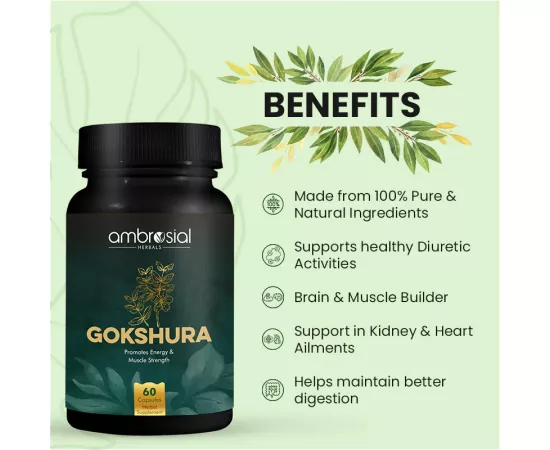 Ambrosial Gokshura 500 mg Capsules 60's