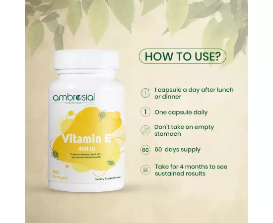 Ambrosial Vitamin E 400 IU 2 Pack 120's