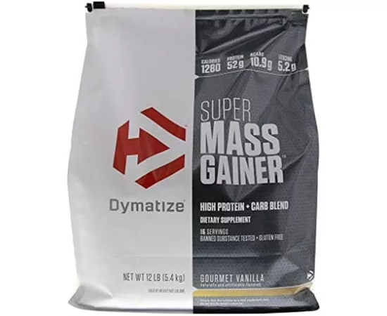Dymatize Super Mass Gainer Gourmet 12 lb (5.4 kg) Vanilla Flavor 16 Servings