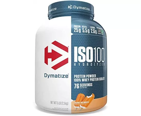 Dymatize ISO 100 Carb Whey Orange 5 lb (2.3 Kg) 76 Servings