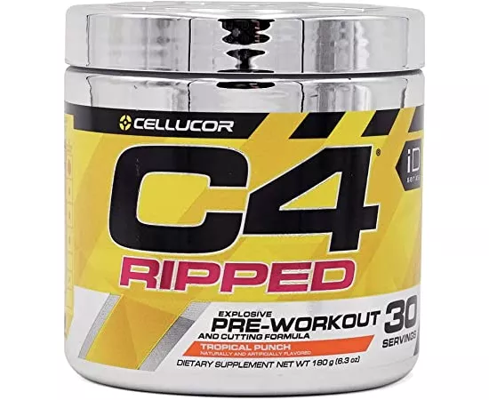  سي 4 الأصلي آي دي سيريس لما قبل التمرين بنكهة البانش الاستوائي من سيلوسور 30 حصة 120 جرام