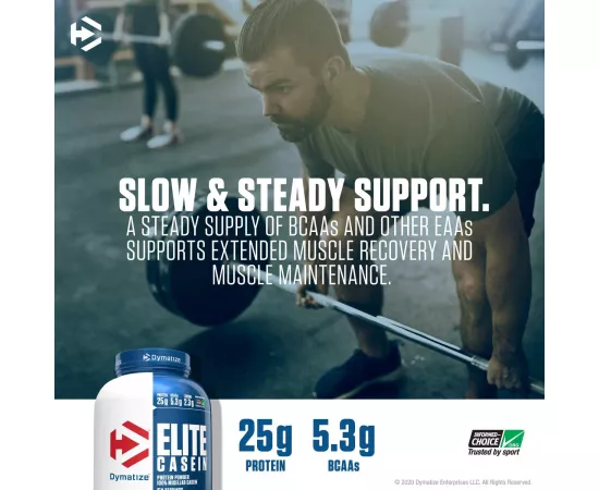 مسحوق بروتين الكازين بنكهة الشوكولاتة الغنية من إليت 50 حصة 4رطل