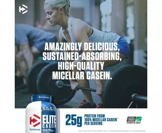 مسحوق بروتين الكازين بنكهة الشوكولاتة الغنية من إليت 50 حصة 4رطل