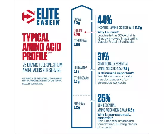 مسحوق بروتين الكازين بنكهة الشوكولاتة الغنية من إليت 50 حصة 4رطل