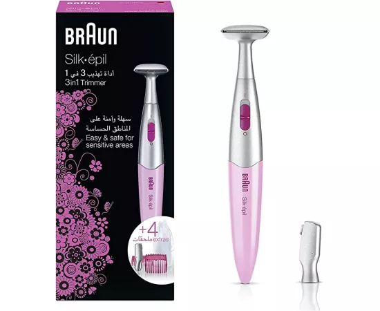 ماكينة تشذيب الجسم  Fجرام 1100 باللون الأبيض 3 في 1 من براون