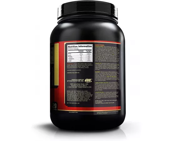 مسحوق بروتين مصل اللبن جولد ستاندرد 100% بنكهة كريمة الفانيليا الفرنسية من أوبتيموم نيوترشن 2 رطل 29 حصة