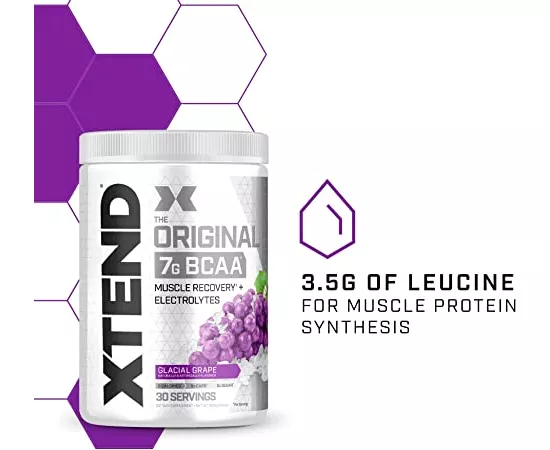 XTEND Original BCAA Powder Glacial Grape BCAAs 30 Servings 405g