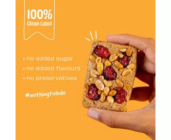 ذا هول تروث بار البروتينs زبدة الفول السوداني علبة of 6 x 52جرام each مكونات طبيعية