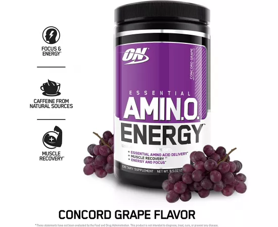 مسحوق الطاقة لما قبل التمارين بنكهة عنب كونكورد من أوبتيموم نيوترشن 30 حصة