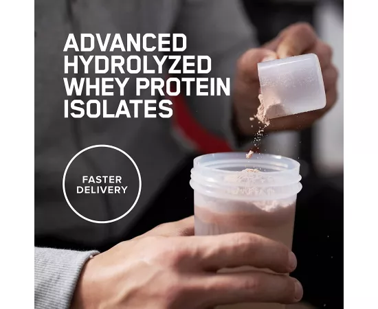  مسحوق البروتين الهايدرو بلاتينيوم بنكهة تربو الشوكولاتة من أوبتيموم نيوتريشن 1.75 كيلو