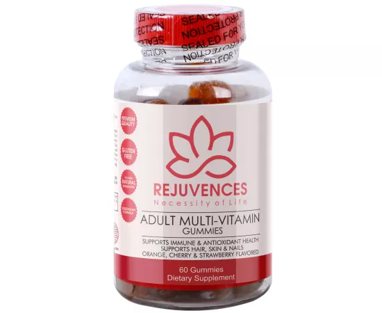 جاميز الفيتاميات المتعددة بنكهة الليمون والبرتقال الخالية من الجلوتين للكبار من ريجوفنسز 60 