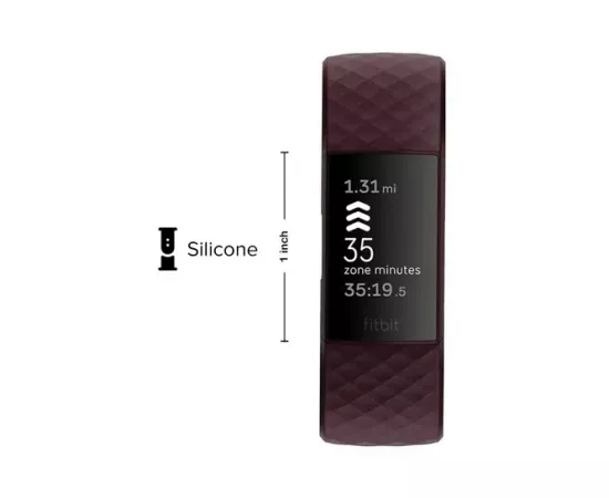 ساعة يد ذكية تشارج 4 المتطورة Nfc مع خدمة تحديد المواقع ومناسبة للسباحة بلون الصندل الأحمر