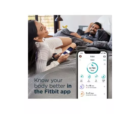 ساعة يد ذكية تشارج 4  NFC المتطور مع خدمة تحديد المواقع ومناسبة للسباحة بلون أسود من فيتبيت