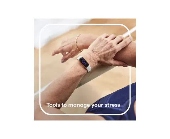 Fitbit Luxe Fitness And Wellness Lunar White And Soft Gold Color Tracker