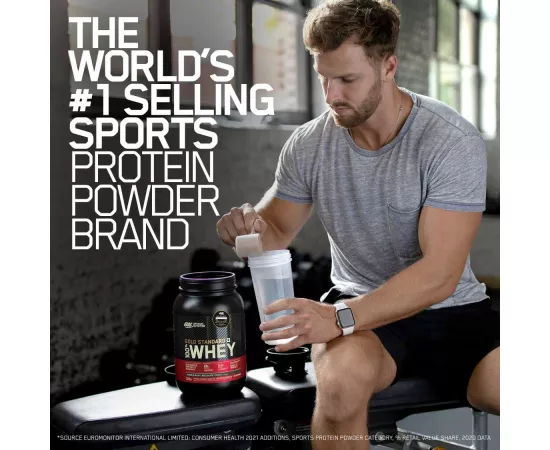 واي بروتين جولد ستاندرد 100% بنكهة  أيس كريم الفانيليا من أوبتيموم نيوتريشن 2 رطل