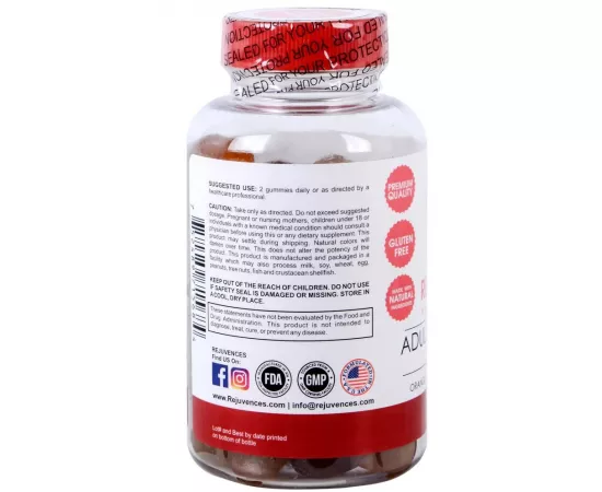 جاميز الفيتاميات المتعددة بنكهة الليمون والبرتقال الخالية من الجلوتين للكبار من ريجوفنسز 60 