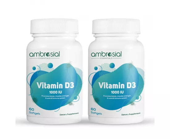 فيتامين دي 3 بتركيز 1000 IU من  أمبروسيال 2 علبة