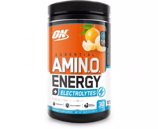الأحماض الأمينية الأساسية للطاقة + الأملاح المعدنية بنكهة التانجرين من أوبتيموم نيوتريشن 285جرام