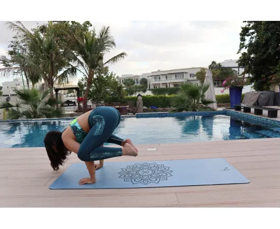 يوجا مات الماندالا لون أزرق من مياو يوجا  