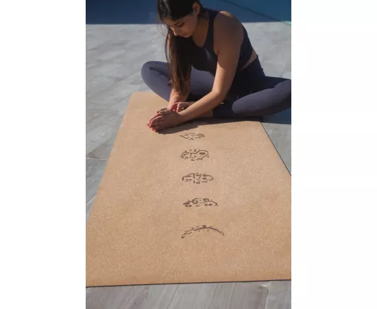 Meow Yoga Moon Mat Cork