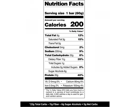 لوح بروتين بالشوكولا وزبدة الفول السوداني من كويست نيوترشن