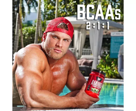 أمينو إكس لقوة التحمل وتعزيز الاستشفاء بنكهة عصير الفواكه من بي إس إن 15.3 أوقية (435 جرام)