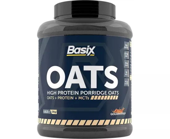 بروتين عصيدة الشوفان الغنية بالبروتين السيرب الذهبي من بازيكس 3كجم