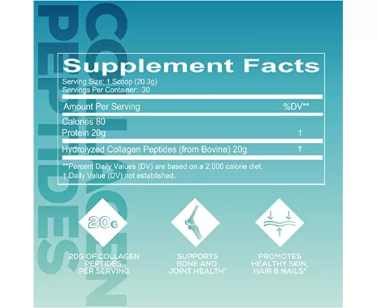 Redcon1 Collagen Peptides Skin, Hair, Nails & Joint Support Unflavored Powder 609g