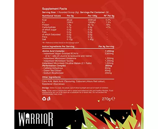 Warrior Amino Blast Strawberry Kiwi 270 g
