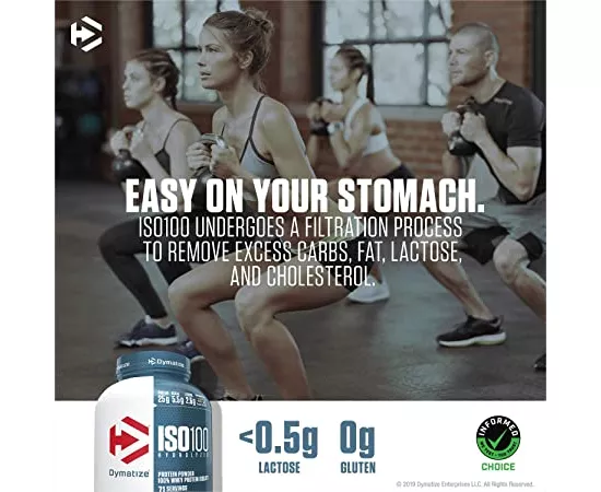 بروتين الواي المعزول آيزو 100 واي بروتين المتحلل 100%  بنكهة حبوب الكاكاو من ديماتايز  5رطل,2300 جرام