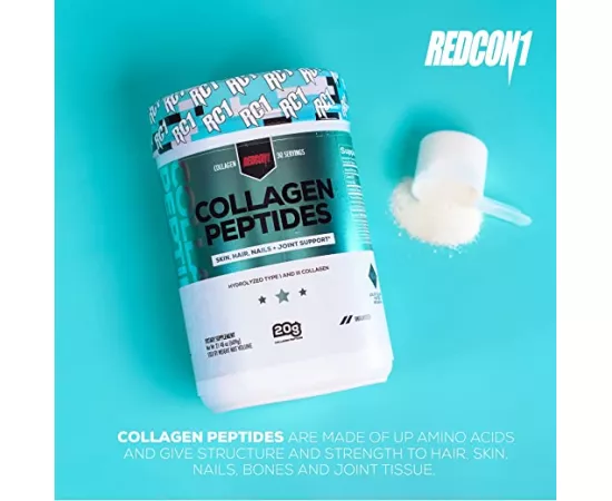 Redcon1 Collagen Peptides Skin, Hair, Nails & Joint Support Unflavored Powder 609g