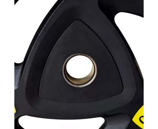 1441 من فيتنيس PU لوحات الأوزان الأوليمبية سوداء قبضة ثلاثية 15 كجم 