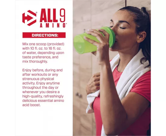 Dymatize All9 Amino, 7.2g of BCAAs, Cola Lime Twist, 30 Servings